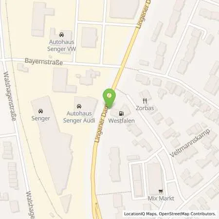 Standortübersicht der Tankstelle Robertino Buleti in 48429 Rheine