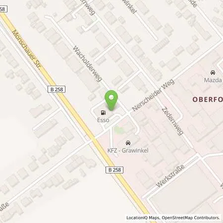 Standortübersicht der Tankstelle Esso Tankstelle in 52076 AACHEN