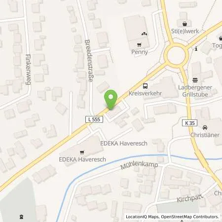 Standortübersicht der Tankstelle Volker Happe in 49549 Ladbergen