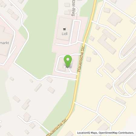 Standortübersicht der Benzin-Super-Diesel Tankstelle: Aral Tankstelle in 08606, Oelsnitz