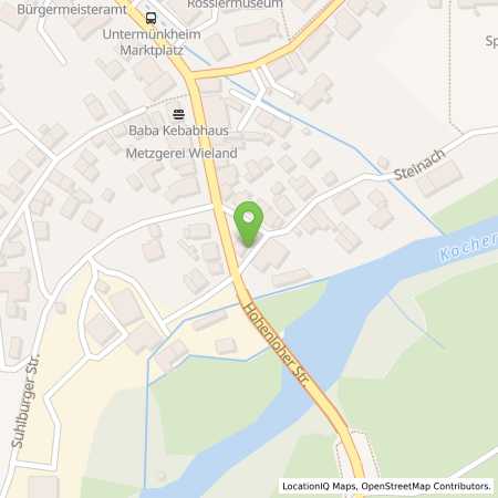 Standortübersicht der Benzin-Super-Diesel Tankstelle: AVIA Tankstelle in 74547, Untermünkheim