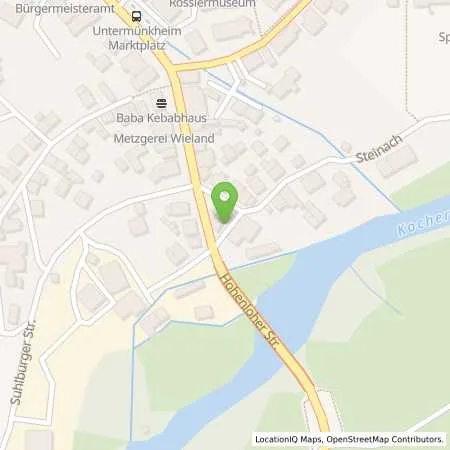 Standortübersicht der Tankstelle AVIA Tankstelle in 74547 Untermünkheim