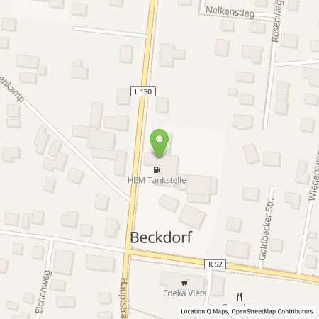 Standortübersicht der Tankstelle Beckdorf, Hauptstr. 11 in 21643 Beckdorf