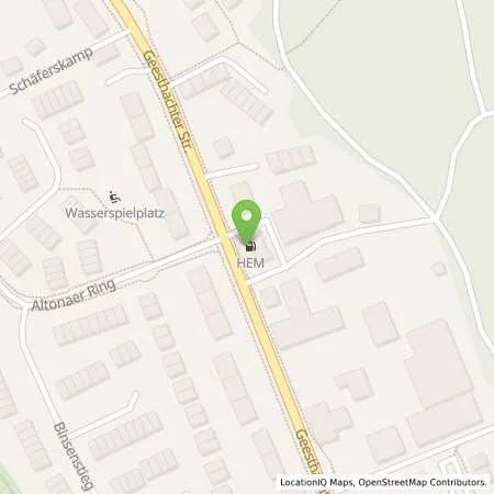 Standortübersicht der Tankstelle Geesthacht, Geesthachter Str. 107 in 21502 Geesthacht