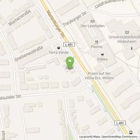 Standortübersicht der Tankstelle Hildesheim, Marienburger Str. 95b in 31141 Hildesheim