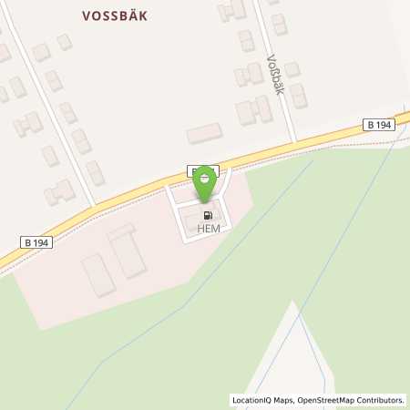 Standortübersicht der Benzin-Super-Diesel Tankstelle: Loitz, An der Voßbäk 100 in 17121, Loitz