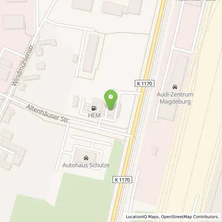 Standortübersicht der Tankstelle Magdeburg, August-Bebel-Damm 7 in 39126 Magdeburg