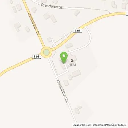 Standortübersicht der Tankstelle Schmölln-Putzkau, Neustädter Str. 4a in 01877 Schmölln-putzkau