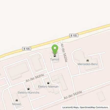 Standortübersicht der Tankstelle Ribnitz-Damgarten, An der Mühle 1 in 18311 Ribnitz-damgarten