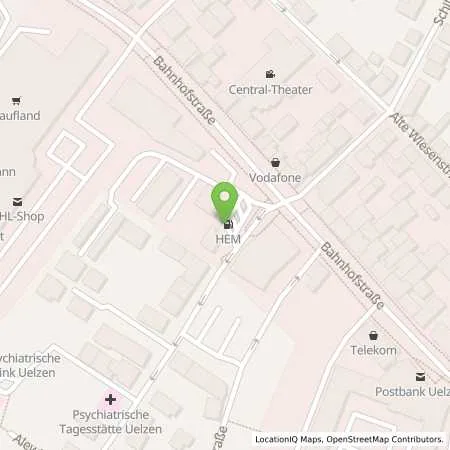 Standortübersicht der Tankstelle Uelzen, Alewinstr. 1a in 29525 Uelzen