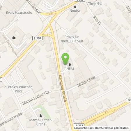 Standortübersicht der Tankstelle Werne, Kamener Str. 5 in 59368 Werne