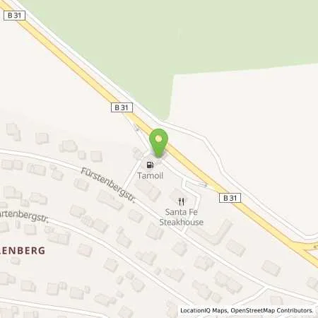 Standortübersicht der Tankstelle Löffingen, Fürstenbergstr. 25a in 79843 Löffingen