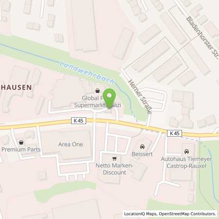 Standortübersicht der Benzin-Super-Diesel Tankstelle: Castrop-Rauxel, Herner Str. 100 in 44575, Castrop-rauxel