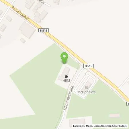 Standortübersicht der Tankstelle Menden, Hämmerstr. 2 in 58708 Menden