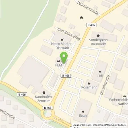 Standortübersicht der Tankstelle Nattheim, Daimlerstr. 1/2 in 89564 Nattheim