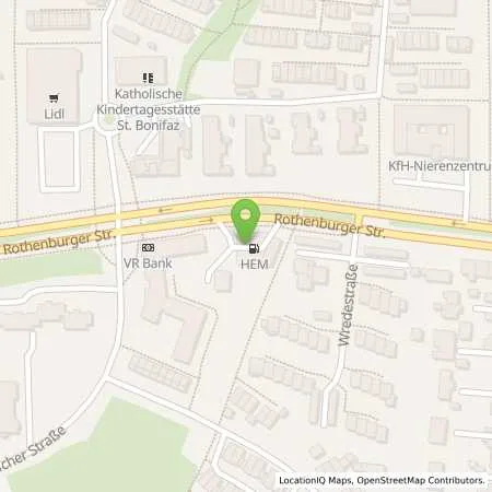 Standortübersicht der Tankstelle Nürnberg, Rothenburger Str. 325 in 90431 Nürnberg