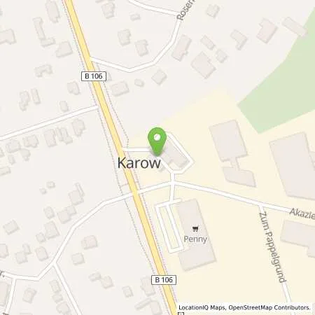 Standortübersicht der Tankstelle Dorf Mecklenburg, Akazienstr. 1 in 23972 Dorf Mecklenburg