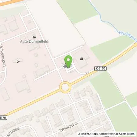 Standortübersicht der Tankstelle Rauenberg, Langwiesen 2 in 69231 Rauenberg