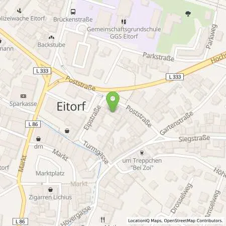 Standortübersicht der Tankstelle Eitorf, Poststr. 10-12 in 53783 Eitorf