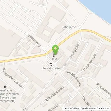 Standortübersicht der Tankstelle Würzburg, Mergentheimer Str. 65 in 97084 Würzburg