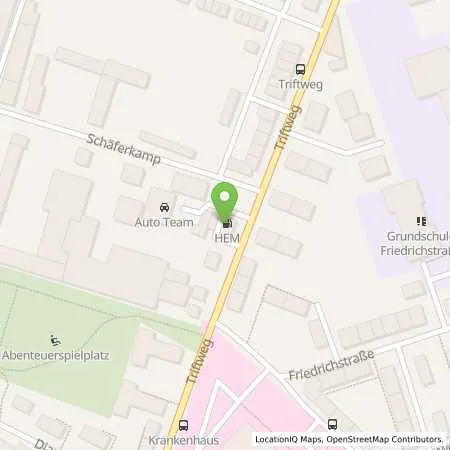 Standortübersicht der Tankstelle Helmstedt, Triftweg 47 in 38350 Helmstedt