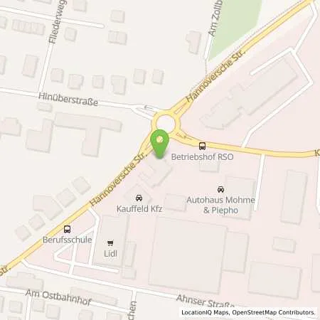 Standortübersicht der Tankstelle Bückeburg, Hannoversche Str. 16 in 31675 Bückeburg