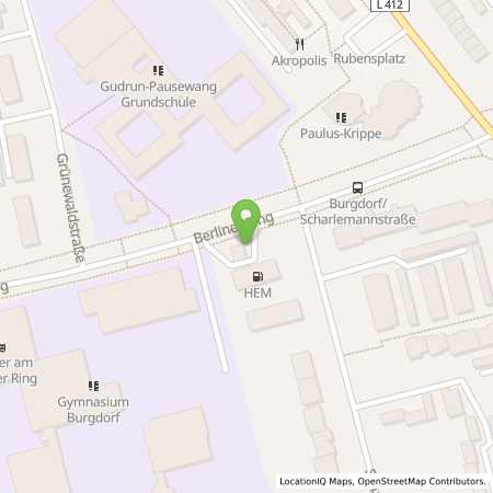 Standortübersicht der Benzin-Super-Diesel Tankstelle: Burgdorf, Berliner Ring 24 in 31303, Burgdorf