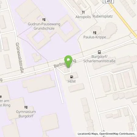 Standortübersicht der Tankstelle Burgdorf, Berliner Ring 24 in 31303 Burgdorf