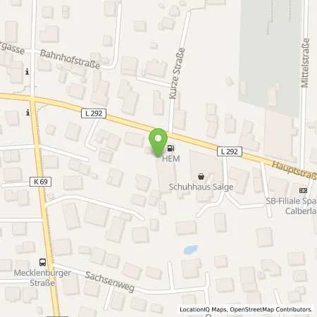 Standortübersicht der Tankstelle Calberlah, Hauptstr. 48 in 38547 Calberlah