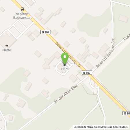 Standortübersicht der Benzin-Super-Diesel Tankstelle: Jerichow, Rosa-Luxemburg-Str. 20 in 39319, Jerichow