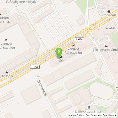 Standortübersicht der Benzin-Super-Diesel Tankstelle: Bochum, Castroper Str. 174 in 44791, Bochum