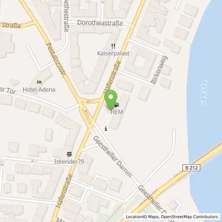 Standortübersicht der Tankstelle Bremerhaven, Hafenstr. 28-30 in 27576 Bremerhaven