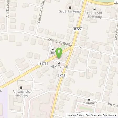 Standortübersicht der Tankstelle Friedberg, Frankfurter Str. 1 in 61169 Friedberg