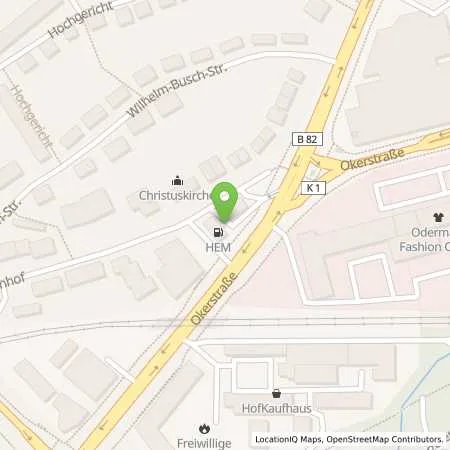 Standortübersicht der Tankstelle Goslar, Okerstr. 12 in 38640 Goslar