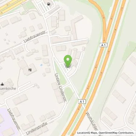 Standortübersicht der Tankstelle Hagen, Wolfskuhler Weg 1a in 58089 Hagen