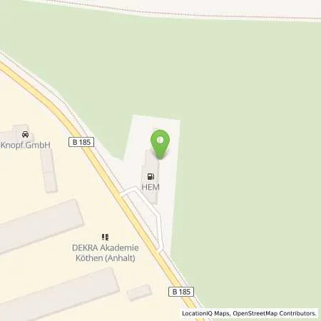 Standortübersicht der Tankstelle Köthen, Prosigker Kreisstr. / B183 in 06366 Köthen