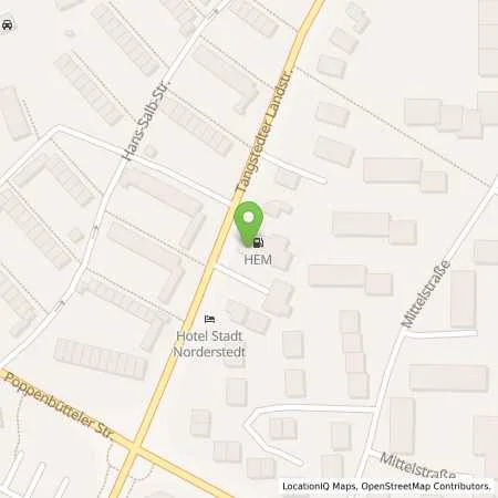 Standortübersicht der Tankstelle Norderstedt, Tangstedter Landstr. 516 in 22851 Norderstedt