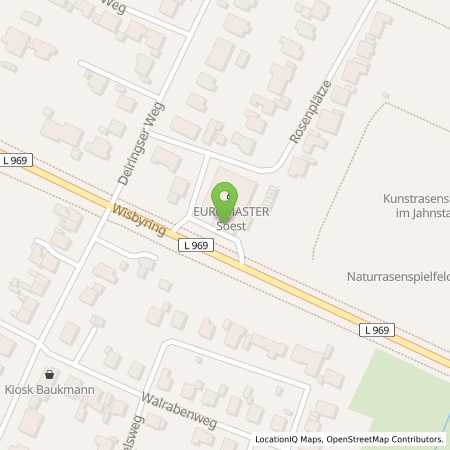 Standortübersicht der Benzin-Super-Diesel Tankstelle: Soest, Wisbyring 10 in 59494, Soest
