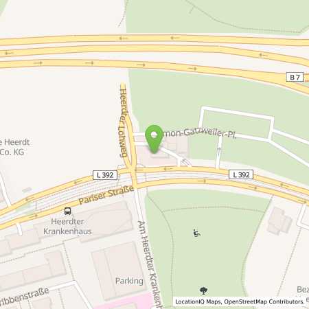 Standortübersicht der Benzin-Super-Diesel Tankstelle: Aral Tankstelle in 40549, Düsseldorf