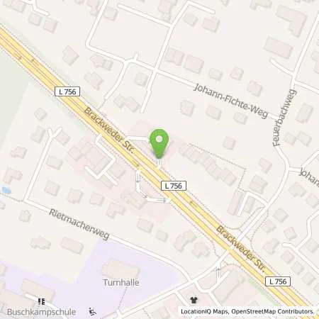 Standortübersicht der Tankstelle Shell Bielefeld Brackweder Str. 183 in 33659 Bielefeld