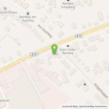 Standortübersicht der Tankstelle Esso Tankstelle in 23858 REINFELD