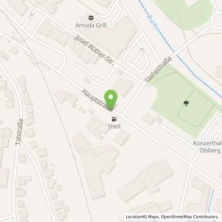 Standortübersicht der Tankstelle Shell Olsberg Hauptstr. 114 in 59939 Olsberg