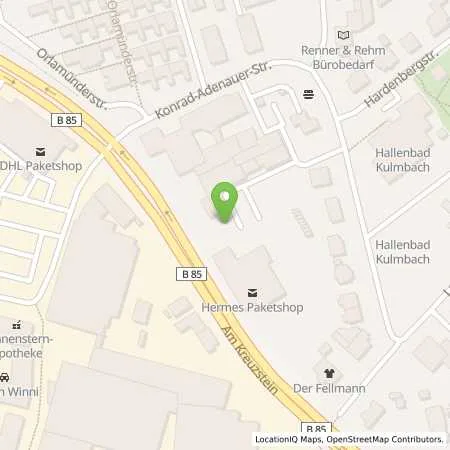 Standortübersicht der Tankstelle Shell Kulmbach Am Kreuzstein 4 in 95326 Kulmbach