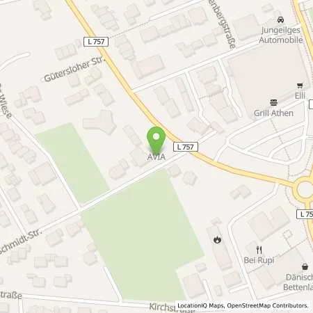 Standortübersicht der Tankstelle Fricke in 33161 Hövelhof