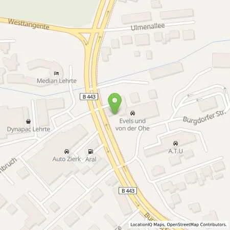 Standortübersicht der Tankstelle Shell Lehrte Burgdorfer Str. 112 in 31275 Lehrte