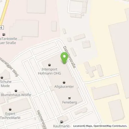 Standortübersicht der Tankstelle Kaufmarkt Mindelheim in 87719 Mindelheim