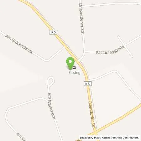 Standortübersicht der Tankstelle Eissing Tankstelle Quendorfer Straße in 48465 Schüttorf