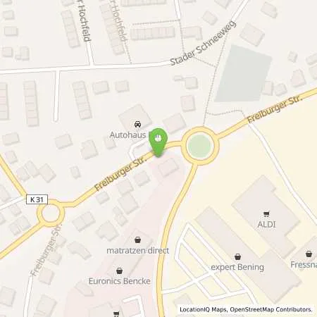 Standortübersicht der Tankstelle Hubert Fuhr in 21682 Stade