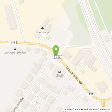 Standortübersicht der Tankstelle Shell Coswig Dresdner Str. 93 in 01640 Coswig