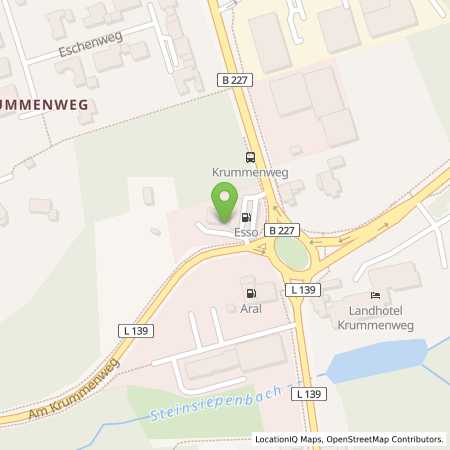 Standortübersicht der Benzin-Super-Diesel Tankstelle: Esso Tankstelle in 40885, RATINGEN